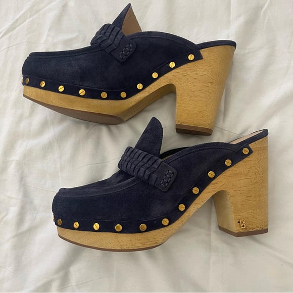 Veronica Beard Shoes - Veronica Beard Navy Clogs